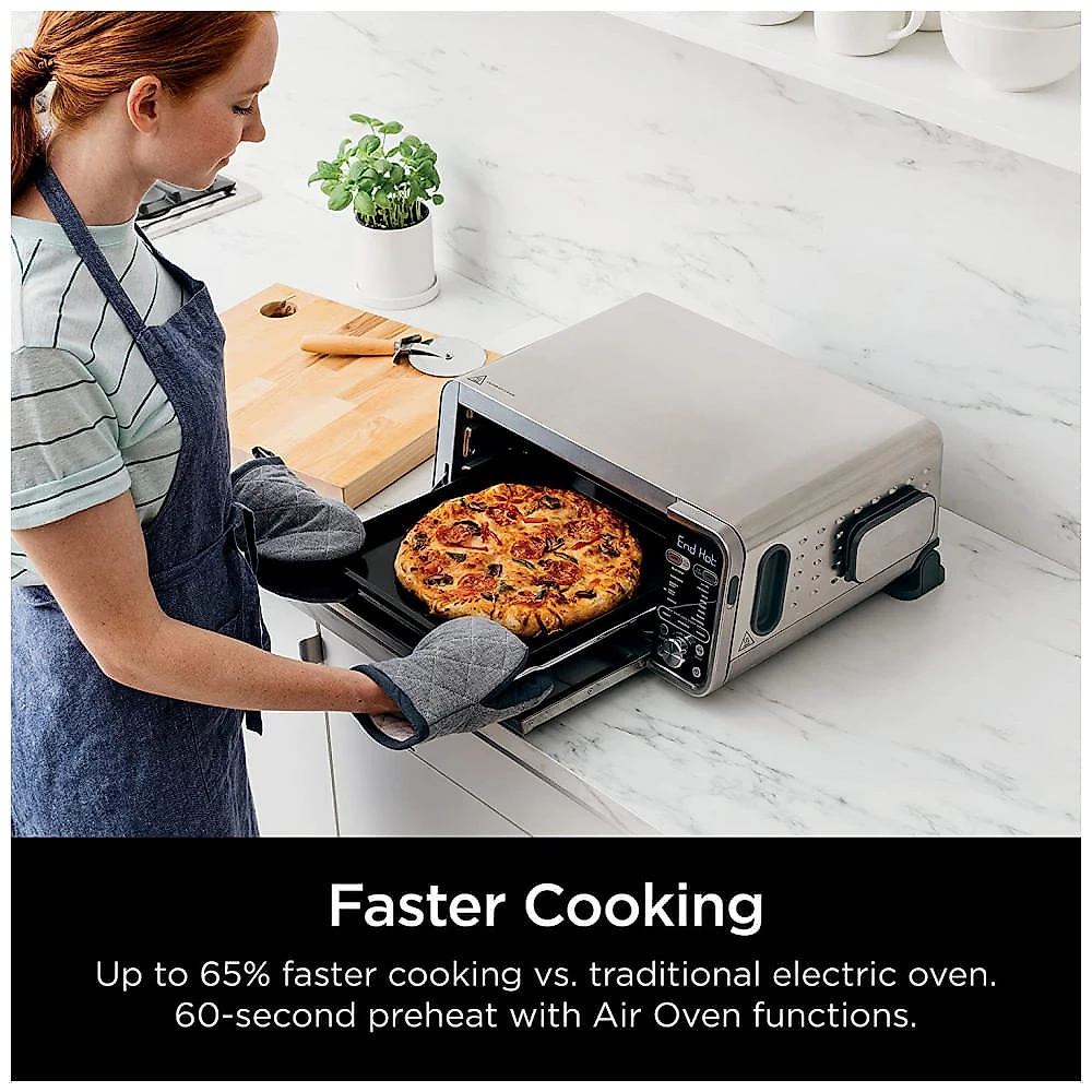 Ninja SP351 Forno Eletrico de Bancada Inteligente com 13 Predefinicoes 1800W110V Cinza