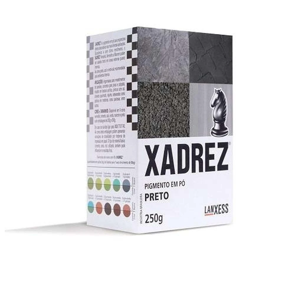 Pó Xadrez Preto 250g para Colorir Bases Pigmento em Pó 250G Lanxess