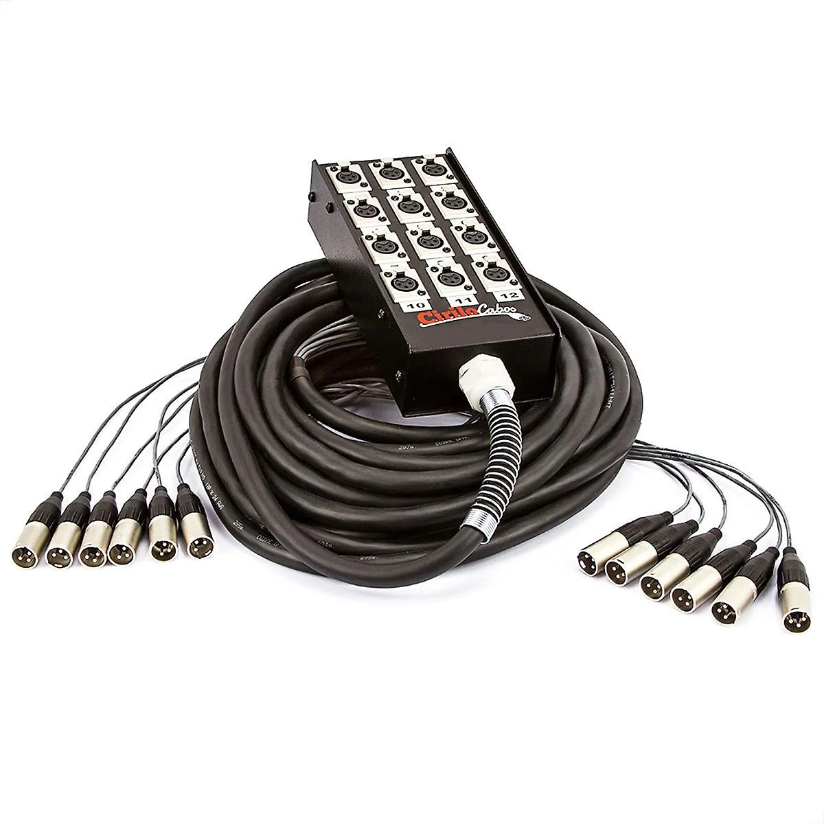 Miniatura Medusa Para Mesa De Som 12 Vias C Conectores Cirilo Cabos 5M