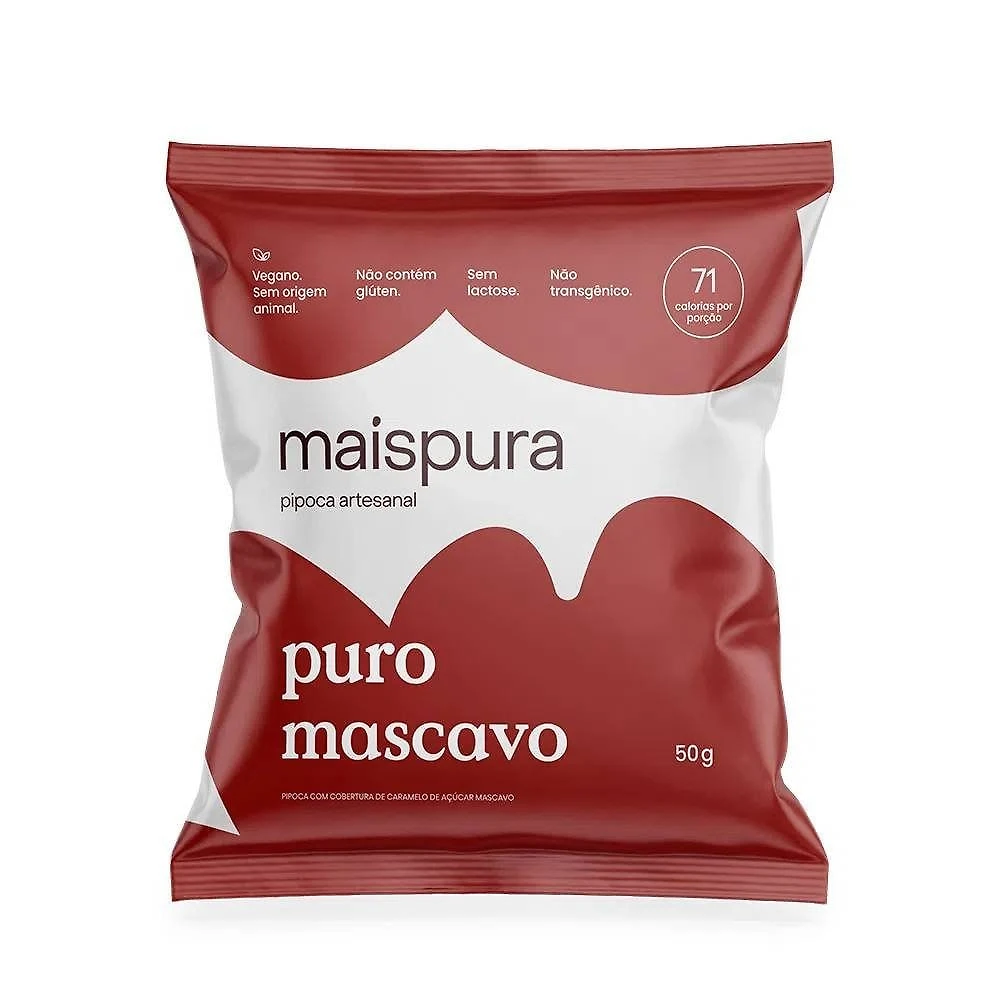 Pipoca Artesanal Mais Pura Puro Mascavo 50g