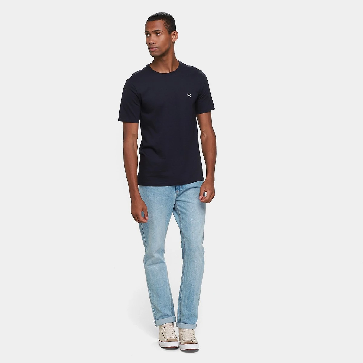 Miniatura Camiseta Hering World Com Bordado Masculina Marinho - G