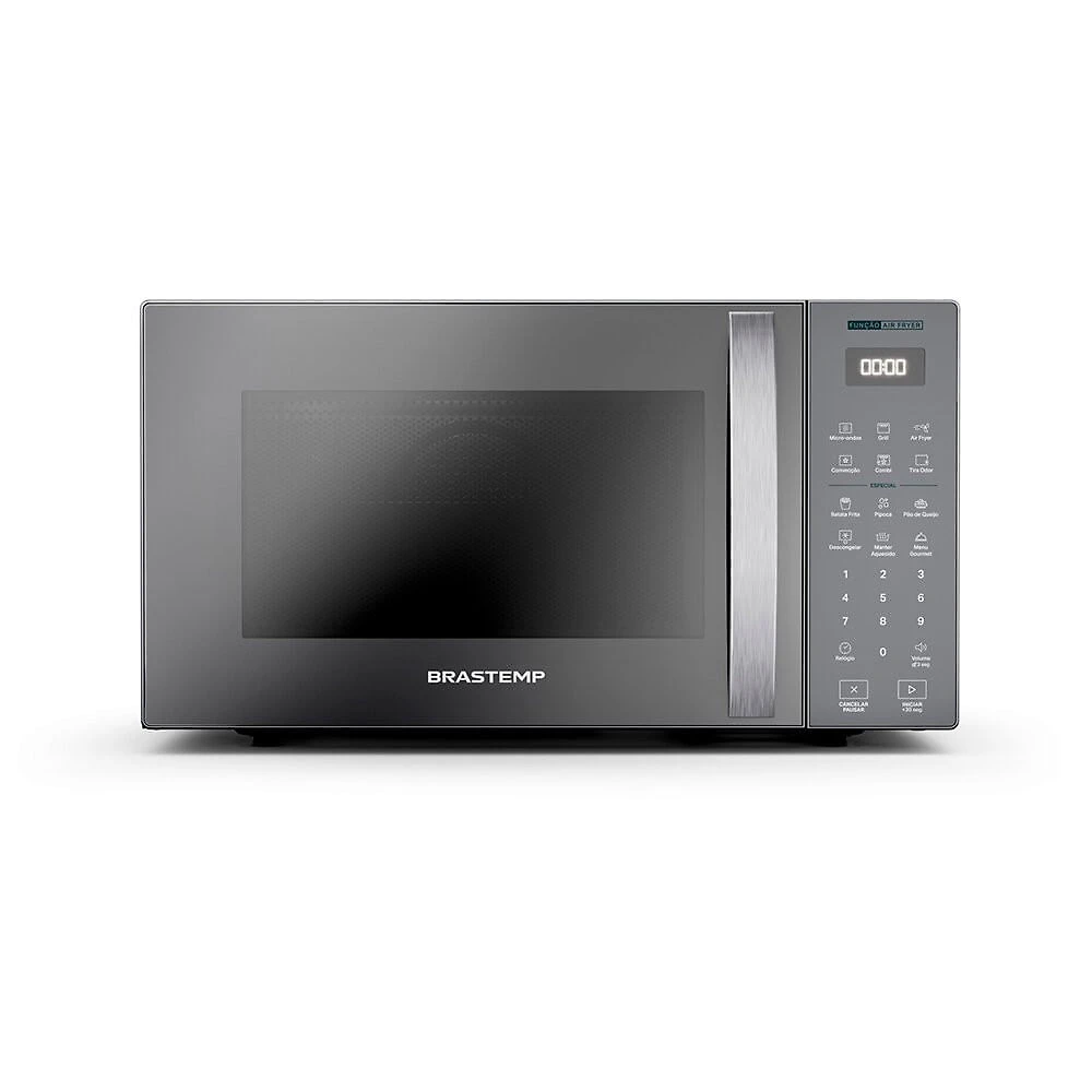 Micro-Ondas Brastemp com Tecnologia Air Fryer Inox 29 Litros - BMC29AR