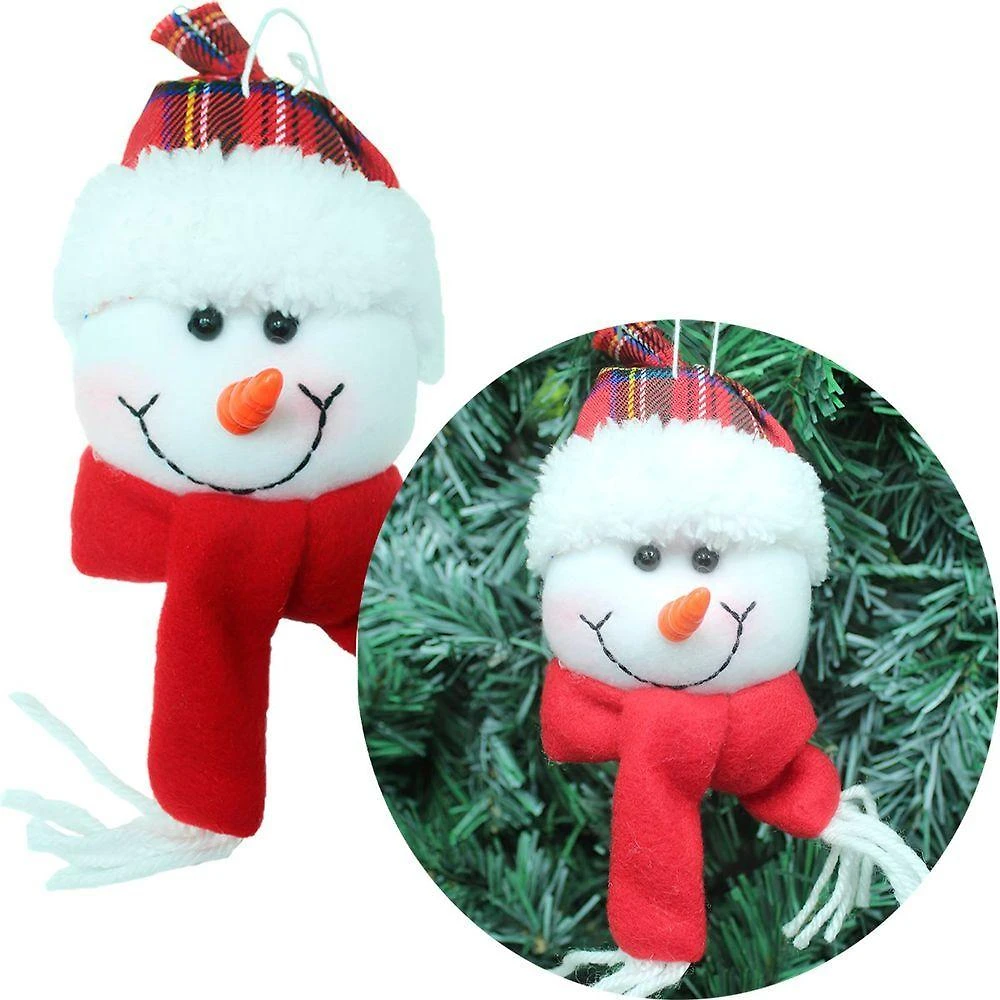 Enfeite Pendente de Natal Boneco de Neve 20CM Kit com 12 Unidades Branco Outras Marcas
