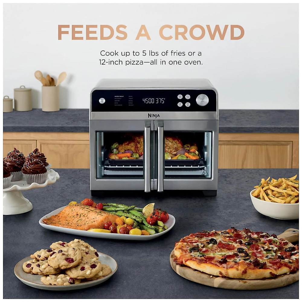 Air Fryer Forno Ninja FO101 French Door 10 em 1 19,2 L Aço Inox Prata