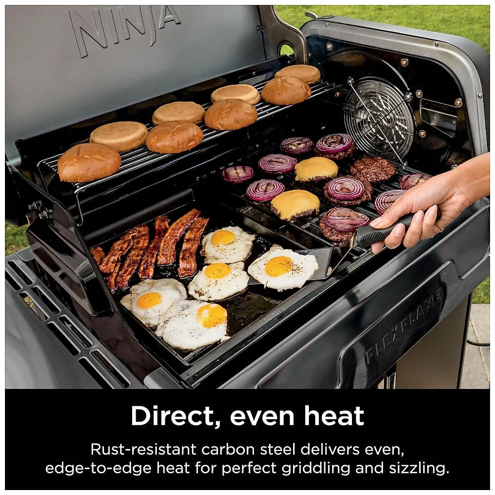 Ninja FlexFlame Half-Size Griddle with Grease Drain. XSKHLFGRIDLE 16.9 x 12.4 x 2.1