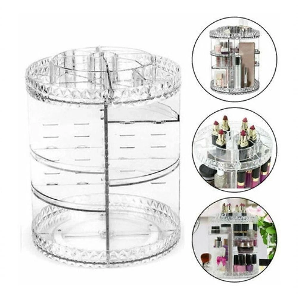 Organizador De Cosmético Maquiagem Acrílico Giratório 360º G