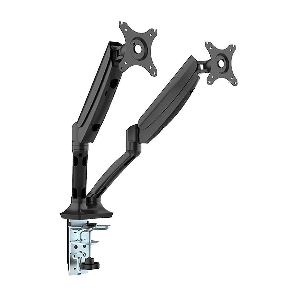 Suporte de Mesa Articulado para 2 Monitores de 10"" a 27"" FlexiSpot F7D, Ajustes com Pistão a Gás, VESA, Preto - F7DB