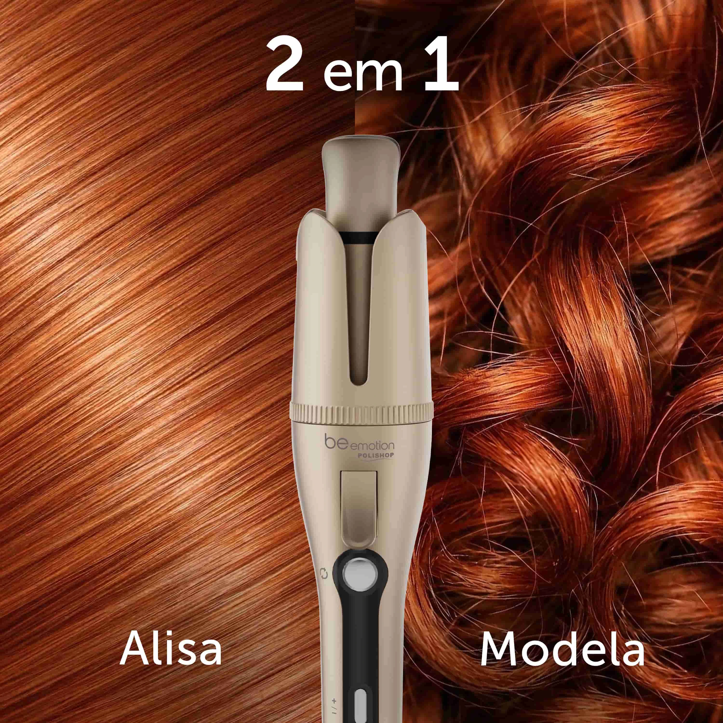 Miniatura Prancha e Modelador 2 em 1 Duo Styler be emotion | Bivolt