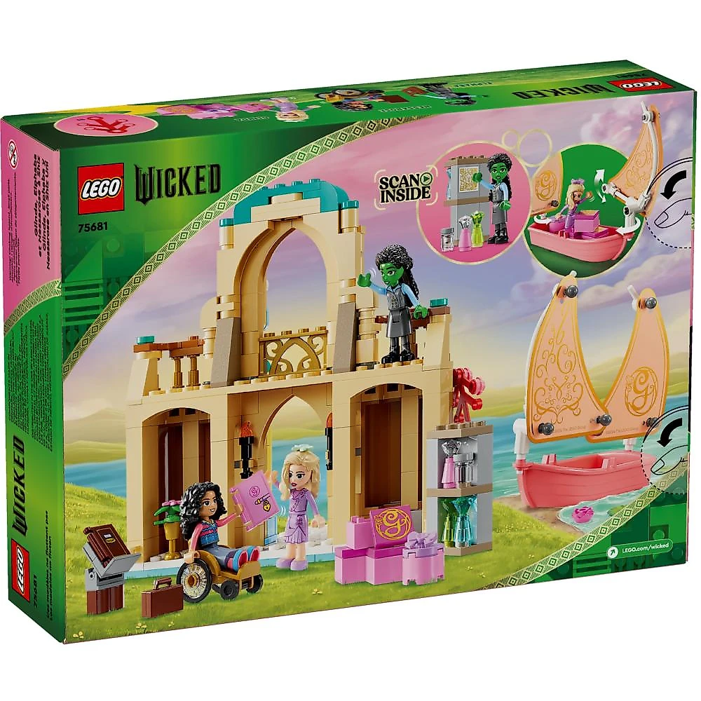 Lego® wicked - glinda, elphaba e nessarose na universidade shiz