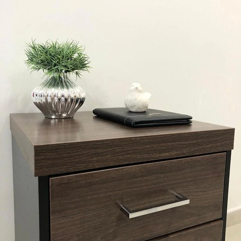 Kit 3 Peças com Mesa para Escritório Diretor em L, Armário Multiuso Baixo e Gaveteiro 3 Gavetas Conjunto para Escritório Executivo 3 peças Estação Diretoria Balcão 2 portas e Gaveteiro 3 Gavetas Charuto/Preto