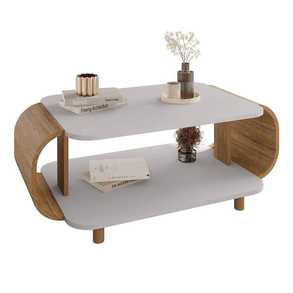 Mesa de Centro Floripa Orgânico Off White 92CM Bechara
