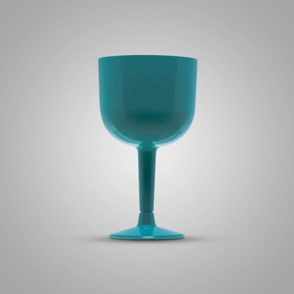 Taça Pit 500 Gin Acrilico Conjunto 4 Unidades 500ML Azul Esverdeado Plastilânia