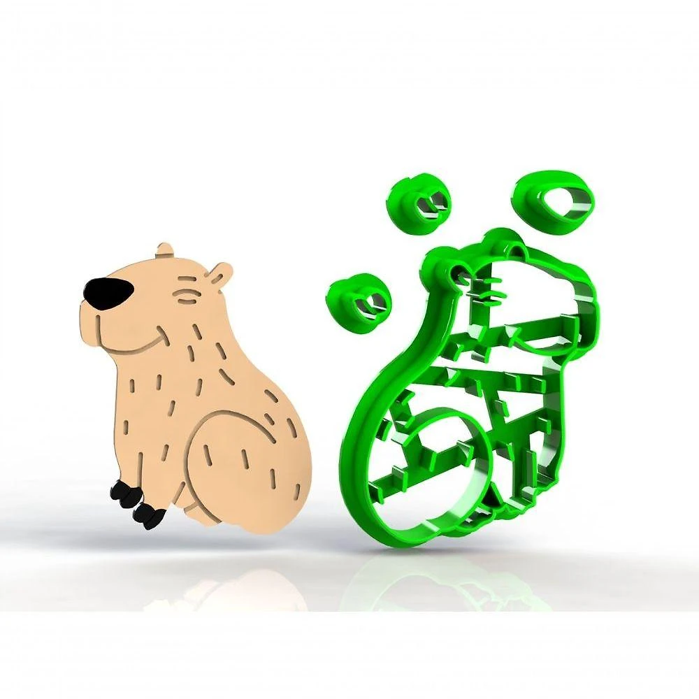Cortador Capivara Modular Mod2 Plástico PLA 7CM 1 Unidade HB Formas e Cortadores