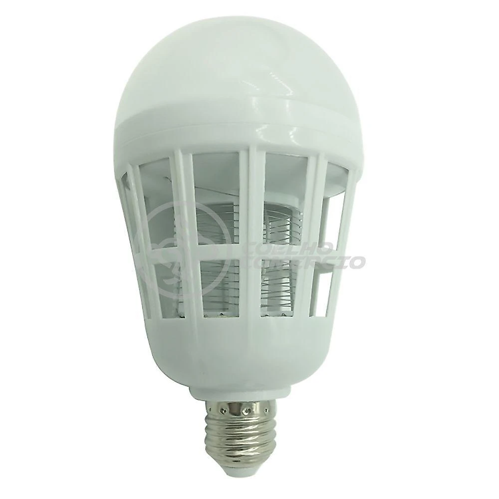 Lâmpada Luz Led Branco 15w Atrai Choque Mosquito