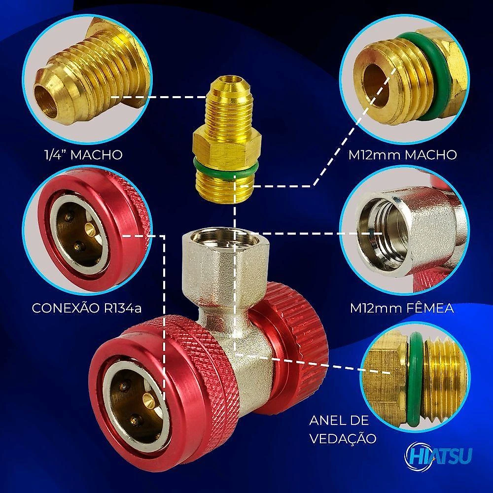Engates Rápido Alta Baixa Ar Condicionado Automotivo R134a 1 Unidade