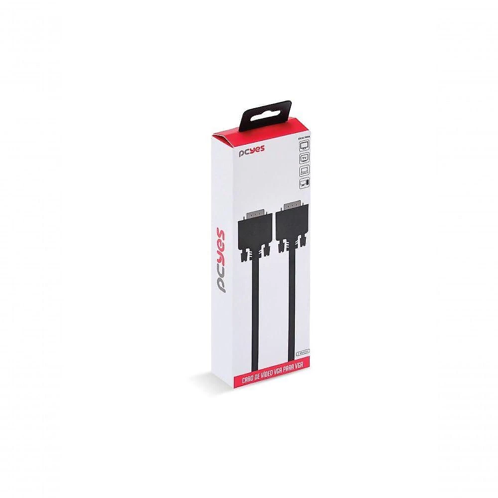 Cabo De Vídeo Vga 15 Pinos Macho Para Vga 15 Pinos Macho 28awg Puro Cobre 2 Metros - Pvm15-2