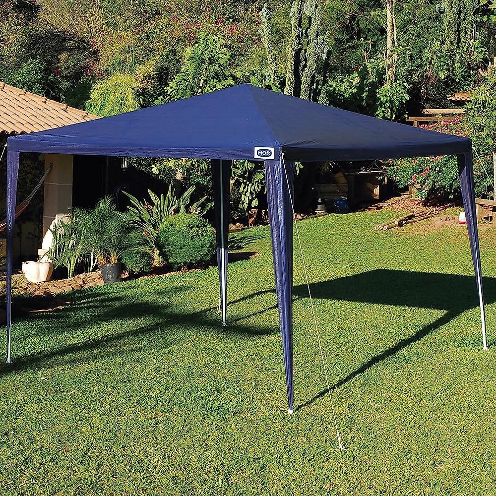 Tenda Praia Gazebo Rafia Cores Com Bolsa De Transporte Mor Azul