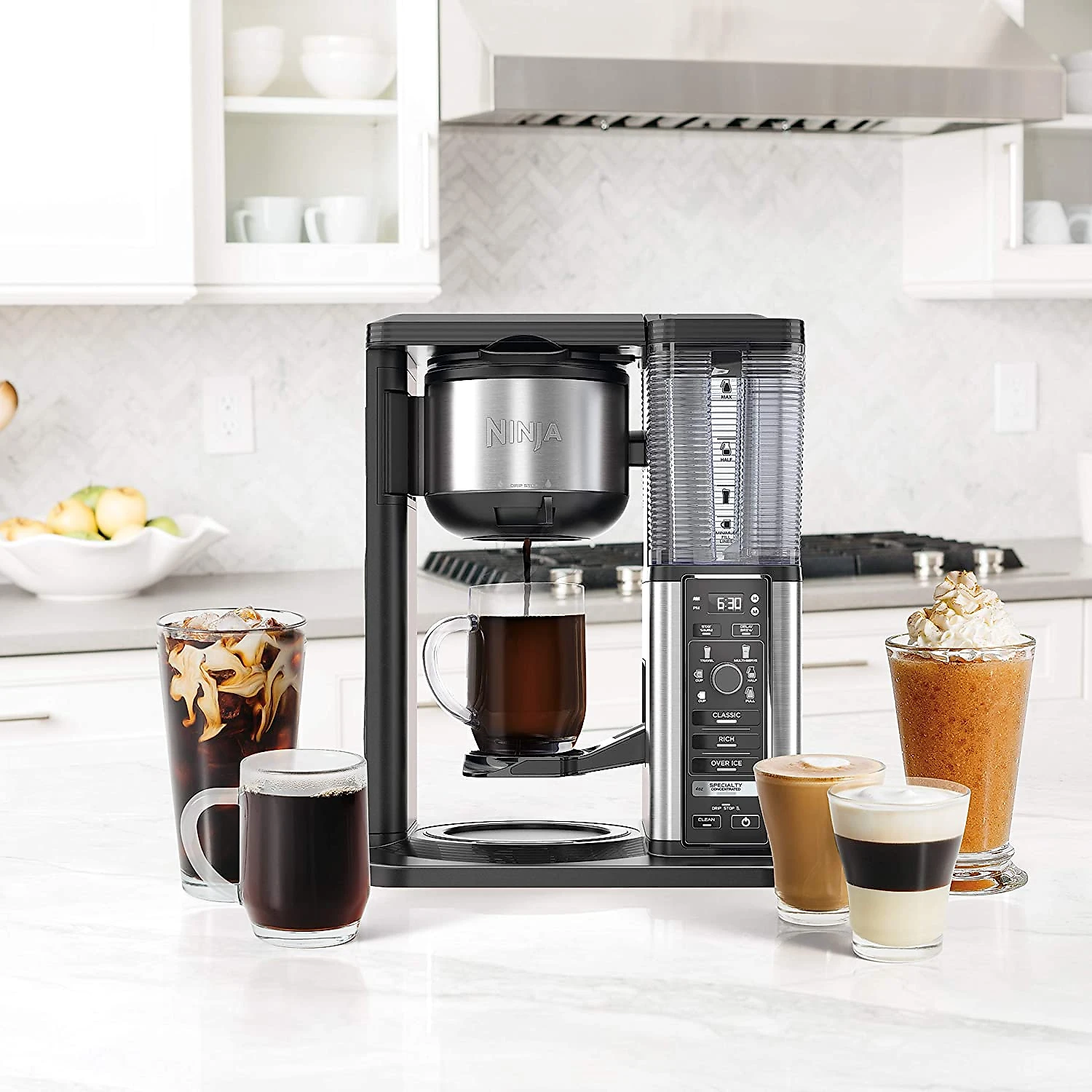 Ninja Specialty Coffee Maker with 50 Oz Glass Carafe Black and Stainless Steel Finish