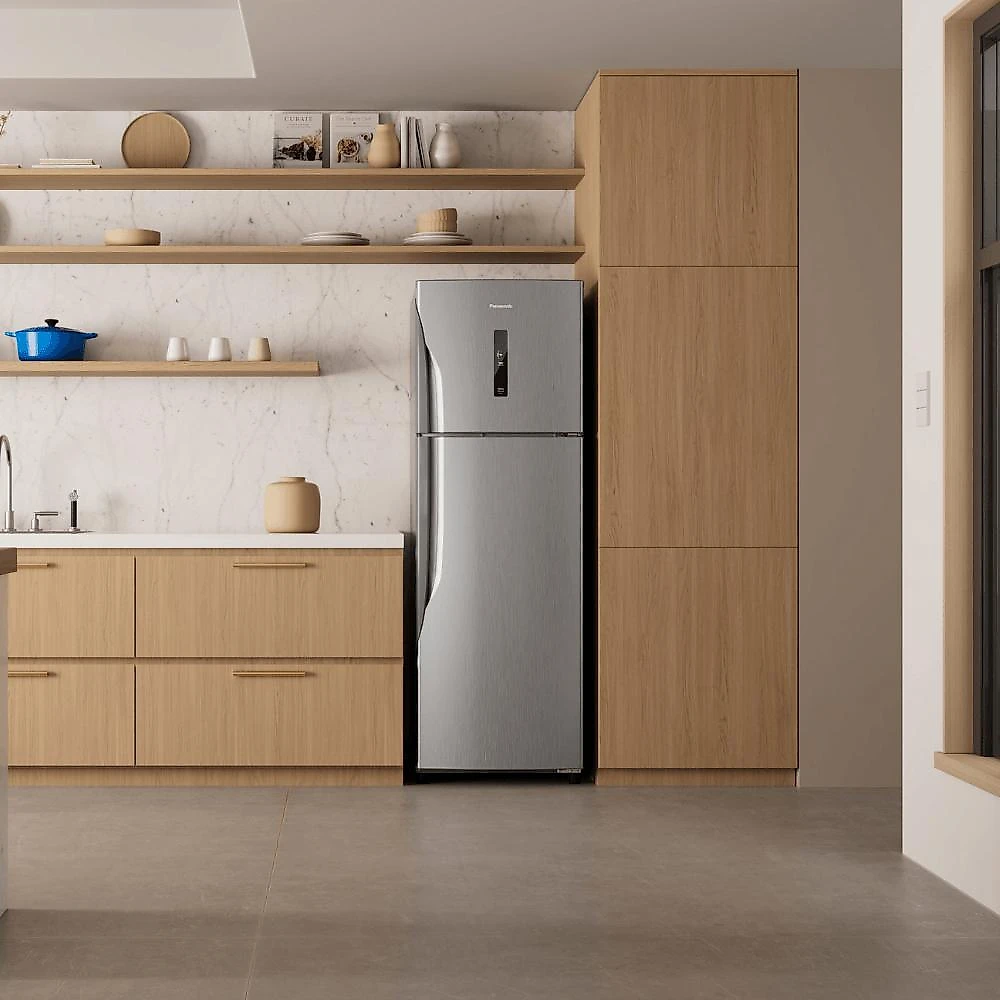 Geladeira Panasonic Ideal+ BT44 Frost Free Inverter 391L Cor Black Inox Look - NR-BT44PV3B 127V