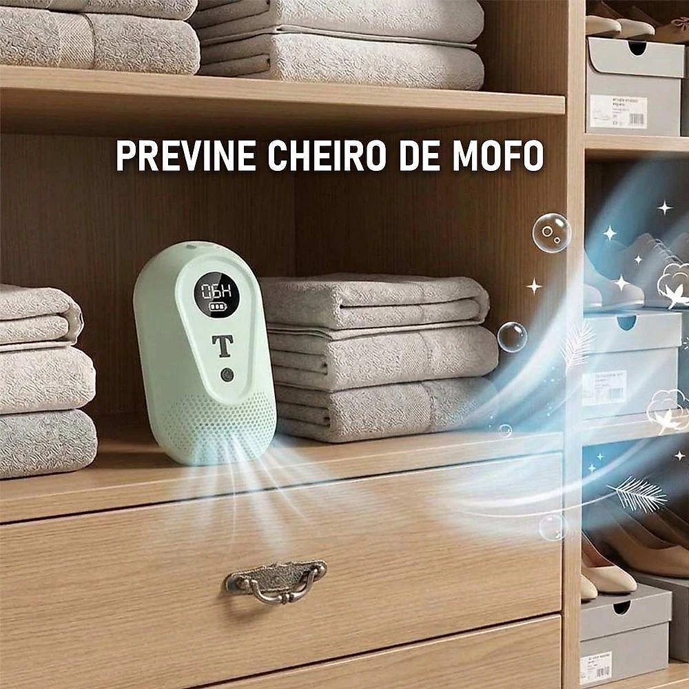 Desodorizador Eliminador de Odores BSL3915 Digital Portátil Bege AB Mídia