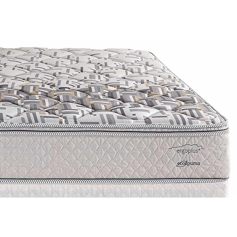 Cama Box Casal: Colchão Ortopédico Herval Ag65 Santorini C1604 + Base Crc Corano White (138x188)
