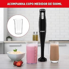 Mixer Arno Turbomix Pro 3 em 1 MX31 400W – Preto 110V