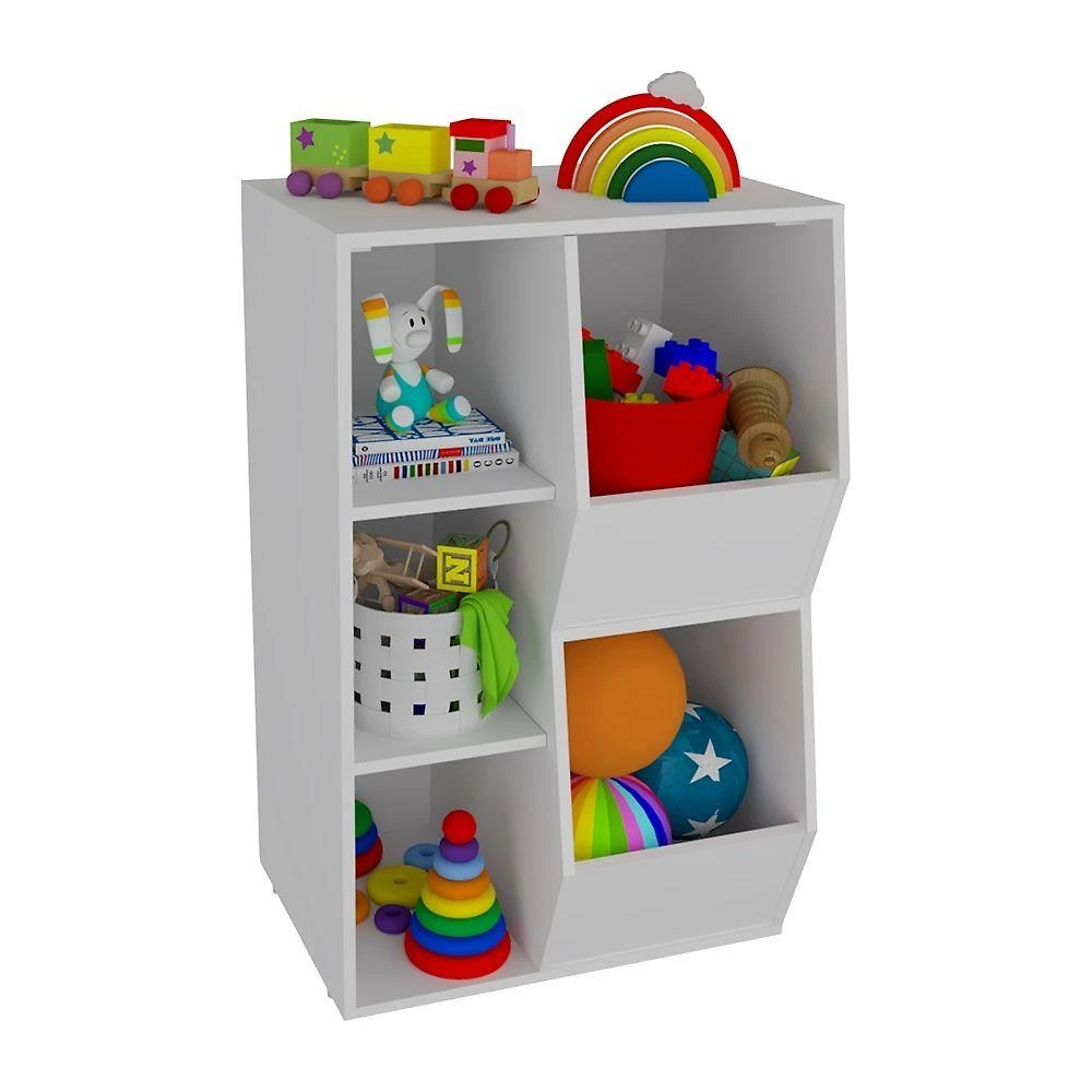Organizador de Brinquedos Mirela MDF 60cm Branco Woodcore