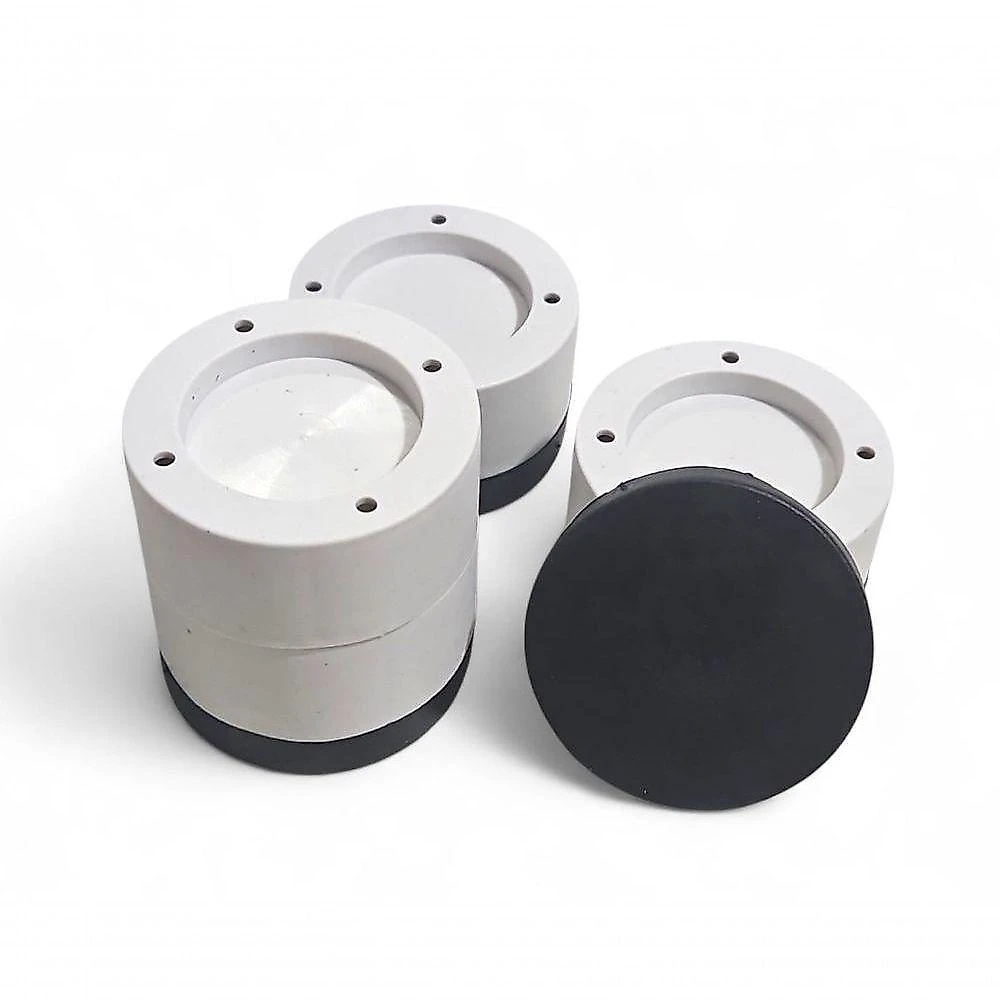 Kit 4 Pé Nivelador Universal Borracha Maquina Lavar Fogão