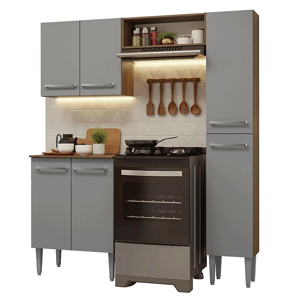 Armário de cozinha compacta 156 cm emilly madesa 02