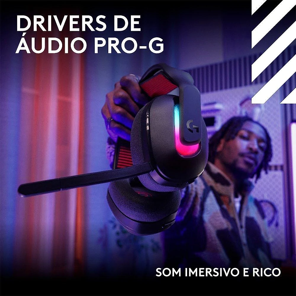 Headset Gamer Sem Fio Logitech G Astro A20 X LIGHTSPEED - Preto - 939-002246