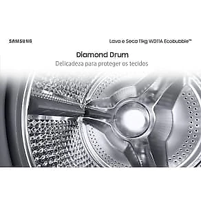 Lava e Seca Samsung 11kg WD11A 3 em 1 Ecobubble Inverter Inox Look 110V