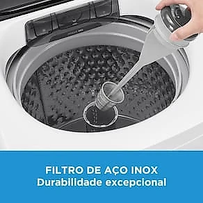 Lavadora de Roupas Midea Wave Agitator 13kg MA512W130A com Timer Digital, Filtro de Fiapos, Função Perfume+ e Sistema Power Mix Dispenser - Branca 110V