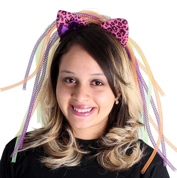 Tiara Gatinha Multicores Adulto