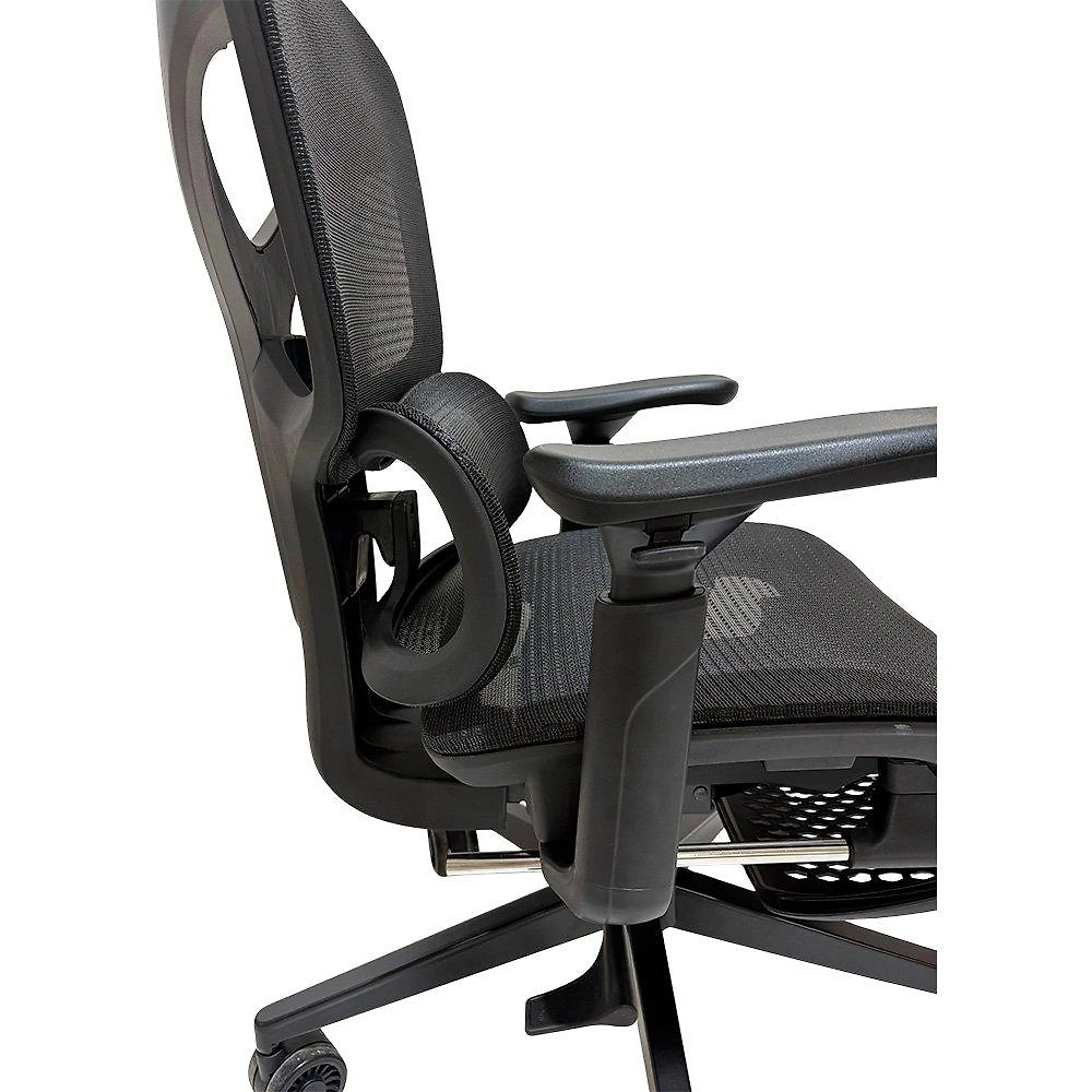 Miniatura Cadeira Ergonômica Formula V Ergolux 5 Plus, Encosto em Malha Respirável, Apoio de Braço Ajustável, Preto - ERGLX5PLUS-BK
