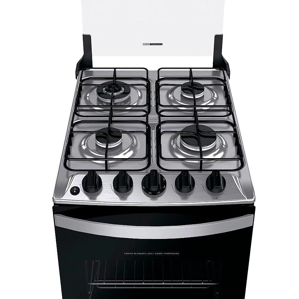 Fogão Brastemp 4 Bocas Com Dupla Chama e Grades Individuais Branco BFO4EBB - Bivolt