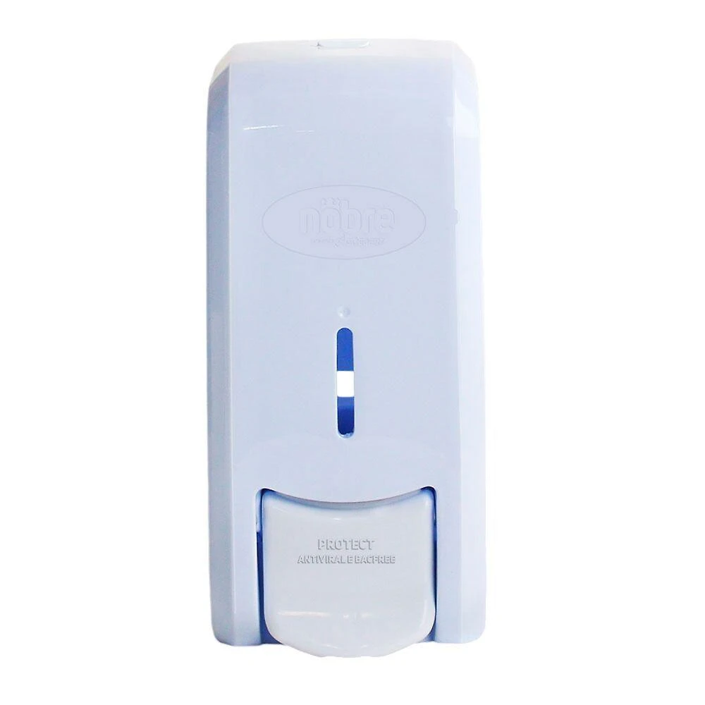 Dispenser Nobre Tpc para Sabonete líquido-álcool Gel 800ML com TECLA PROTECT Preto e Branco