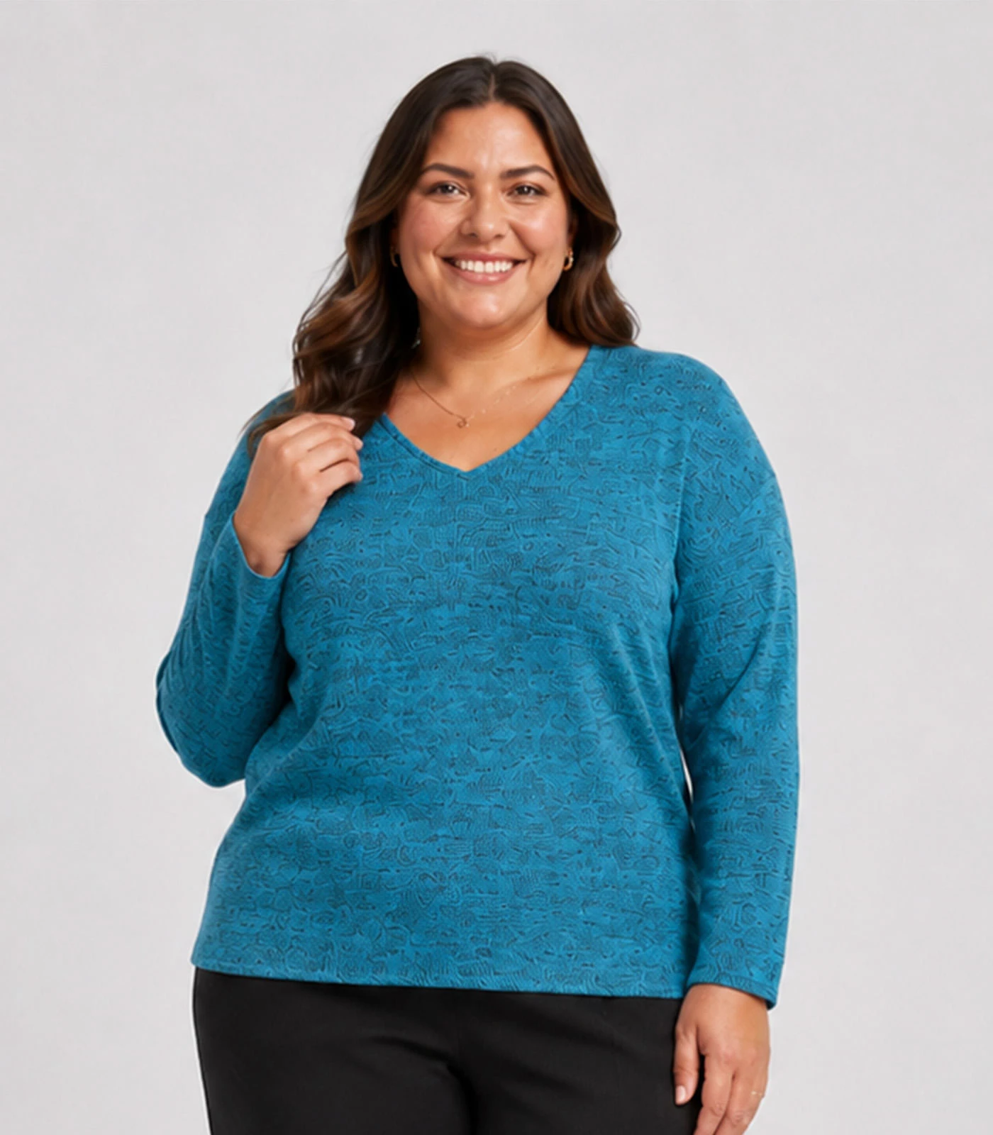 Blusa Feminina Plus Infinita Cor Azul