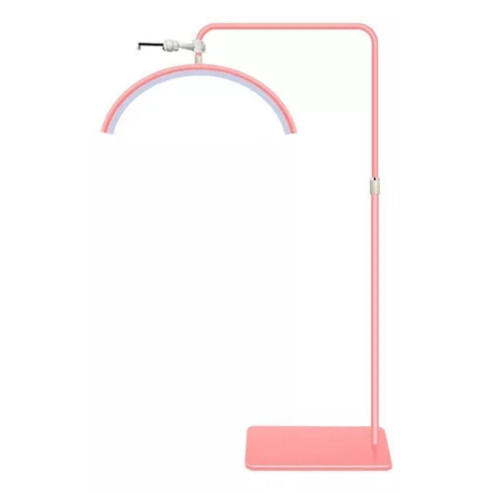 Luminária Meia Lua Estética Mesa Spa Arco 3 Tons com Iluminação Ajustável Rosa OEM