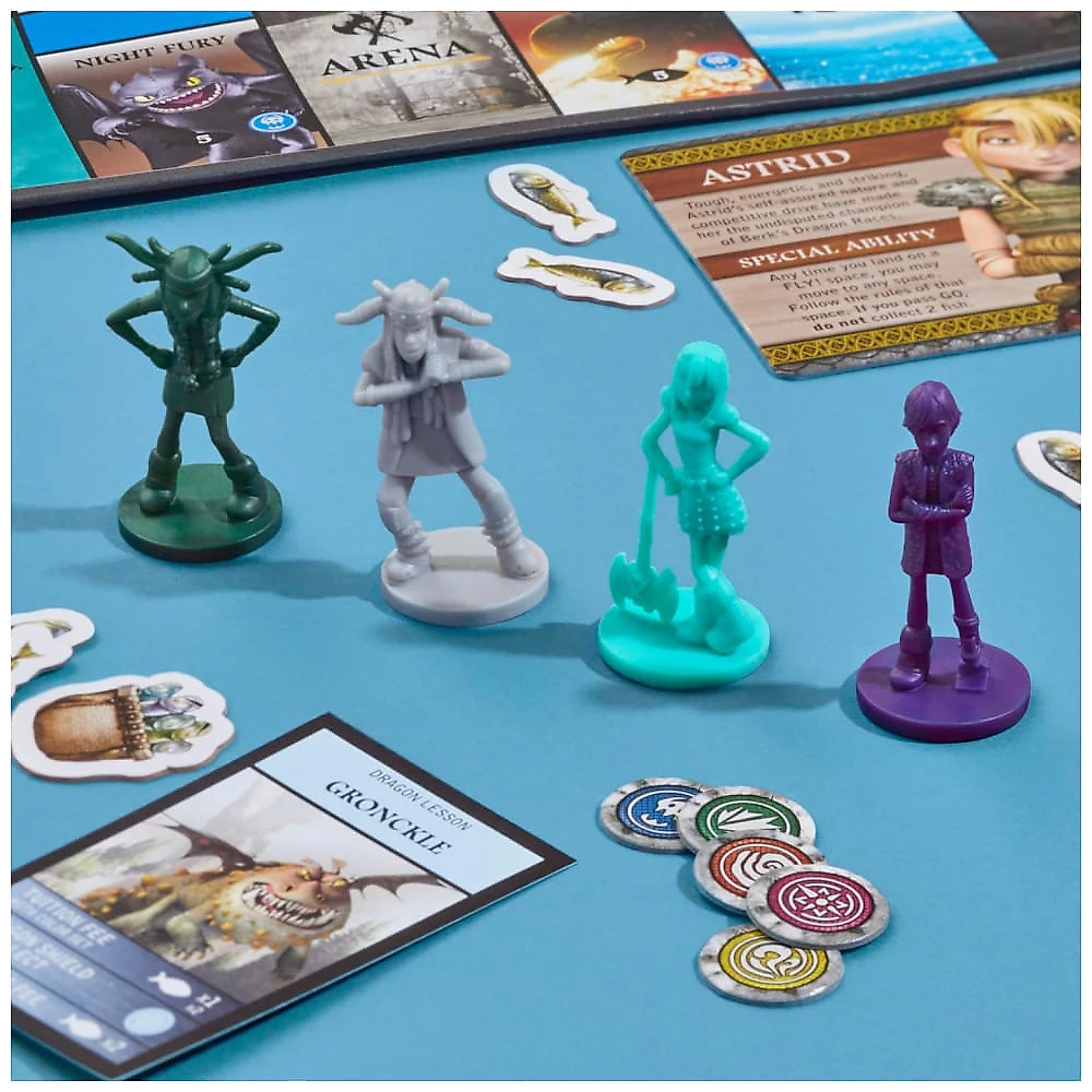 Monopoly Edição DreamWorks Como Treinar o Seu Dragão - Jogo de Tabuleiro, 8+ Anos, 2-4 Jogadores, 45 Min de Diversão.