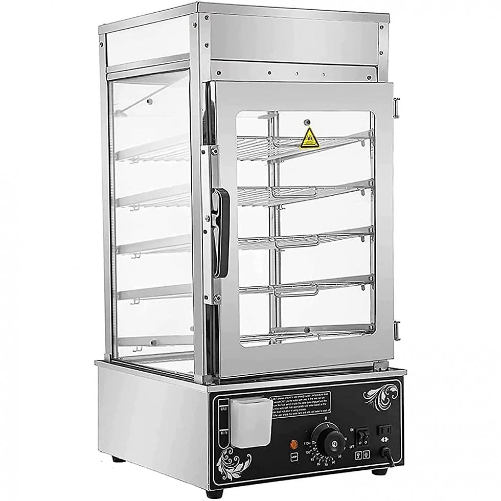 Máquina de Hot Dog Profissional em Aço Inoxidável, 110V, TECHTONGDA, Prata