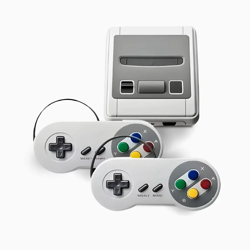 Console Retrô Super Mini SFC com 821 Jogos Clássicos Inclusos com 2 Controles com Fio