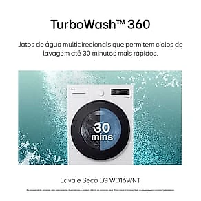Lava e Seca LG Smart WD16WNTS6B 16kg 127V Branca Inteligência Artificial AI DD 110V