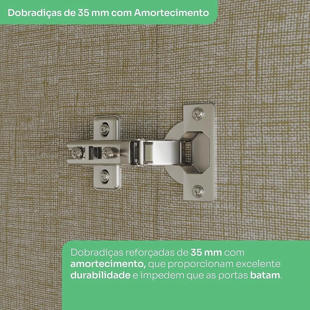 Guarda-Roupa Modulado de Canto Oblíquo 5 Portas MDF Seletto Areia/Jequetibá