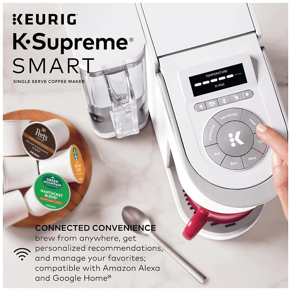 Máquina de Café Programável com 6 Configurações de Temperatura, 110V 1500W, Keurig, Branca