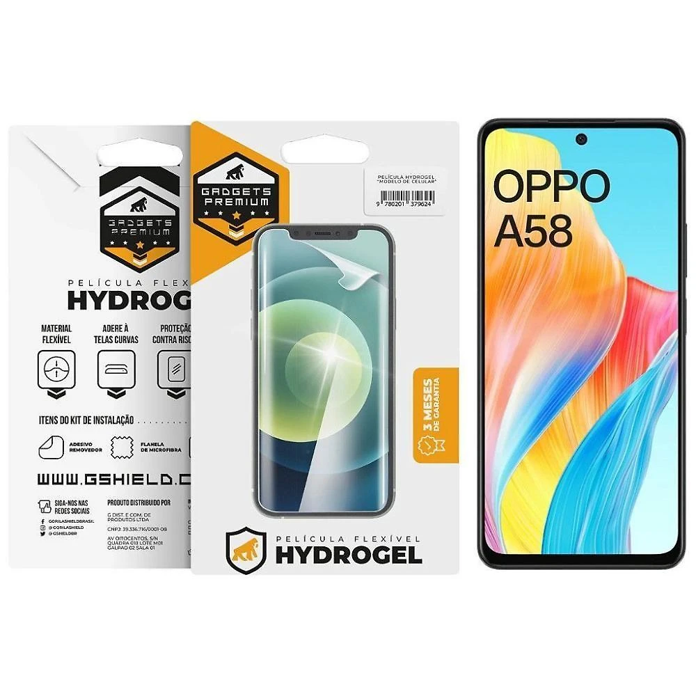 Película Gshield Hydrogel Gamer Fosca para Oppo A58 com Proteção Contra Riscos Transparente 1