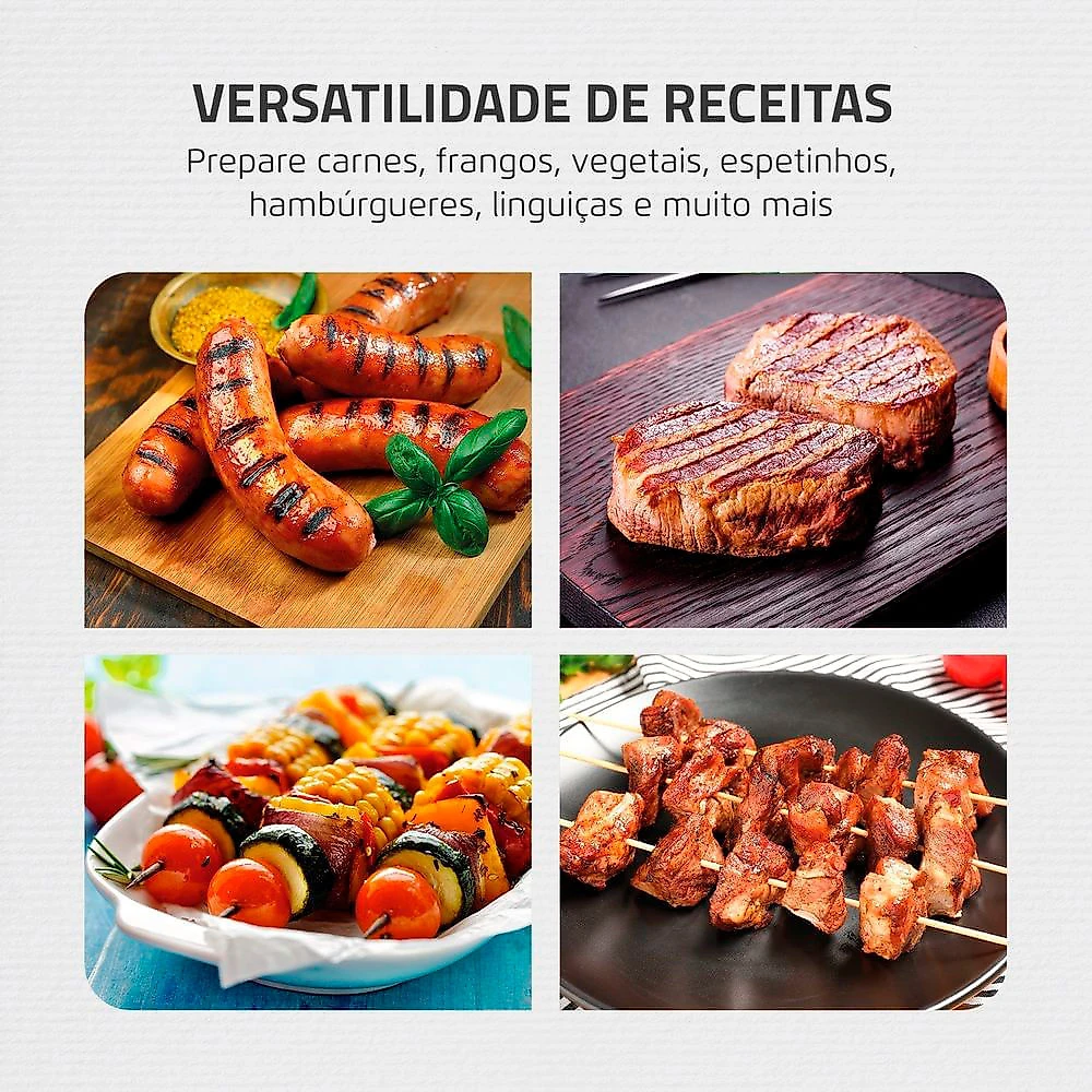 Churrasqueira Elétrica Grand Steak & Grill 1800W CH08BI Mondial Preta 127V 127V