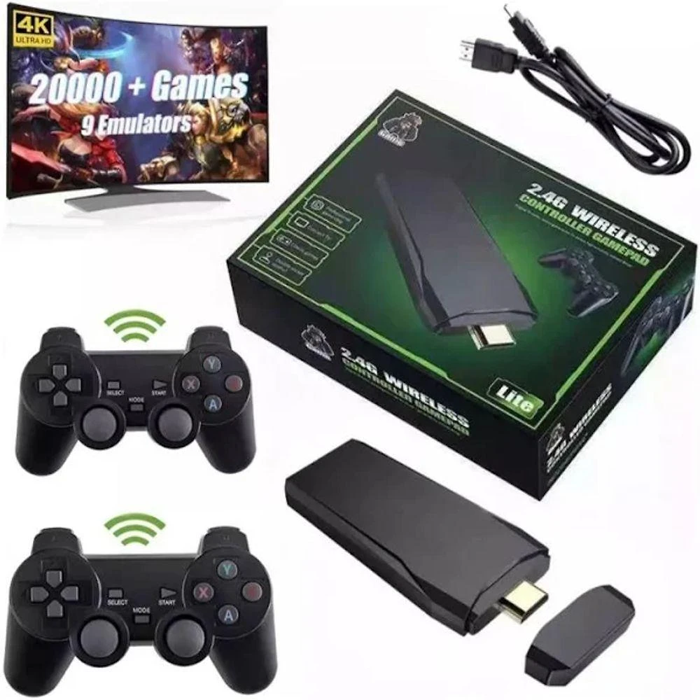 Game Stick 4k Lite Retro 2 Controles Sem Fio Mais De 20.000 Jogos Original