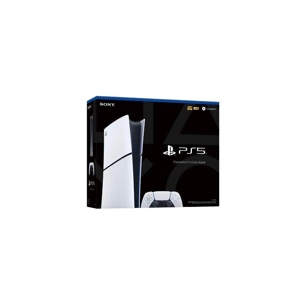 Miniatura Console PlayStation 5 Edição Digital Sony Slim, SSD 825GB, Controle DualSense, Astro's Playroom, Branco - CFI 2114B
