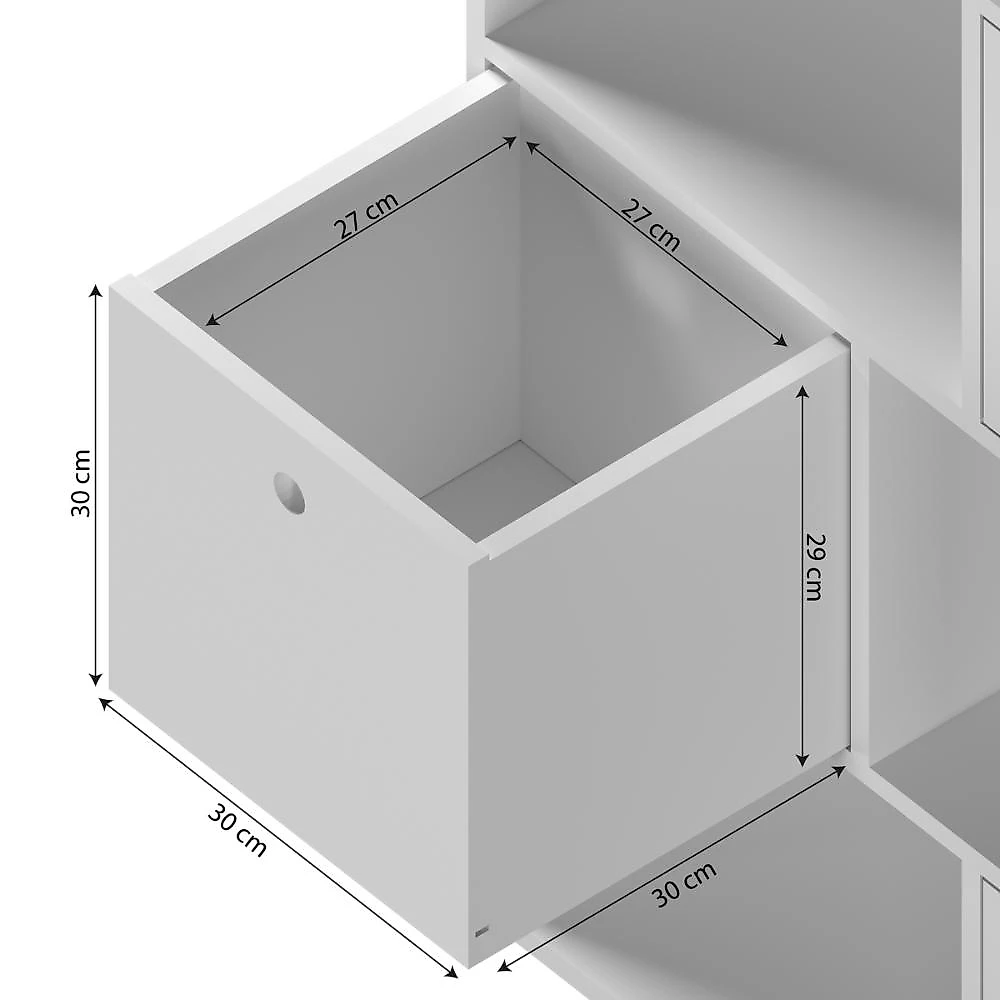 Nicho Organizador Estante Infantil com 3 Caixas 159cm Multimóveis CRRUI-NIO002 Branco