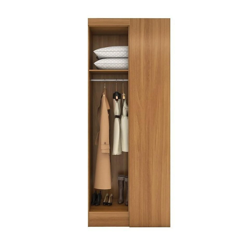 Quarto de Casal Completo 5 Peças 6 Portas 4 Gavetas com Maleiro Smart Plus Cinamomo/Off White